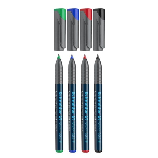 Schneider Max 222 F Permanent Marker Pack Of 4 Colors