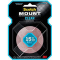 Scotch-Mount™ Clear Double-Sided Mounting Tape 410H, 1 In X 60 In (2.54 Cm X 1.52 M)