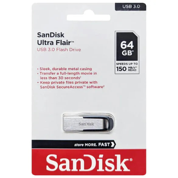 SanDisk 64GB Ultra Flair USB 3.0 Flash Drive
