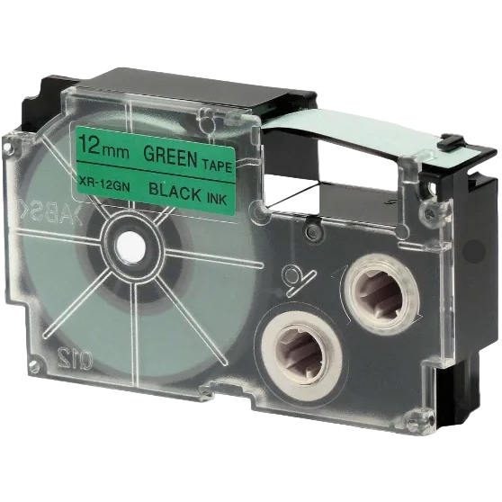 Casio Black on Green Label Tape Cassette