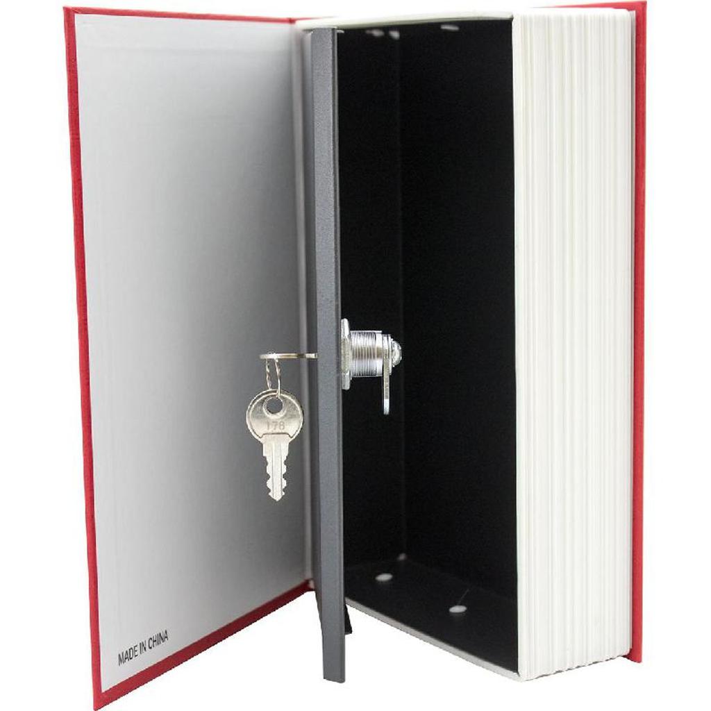 Secret Book Style Cash Box - Red