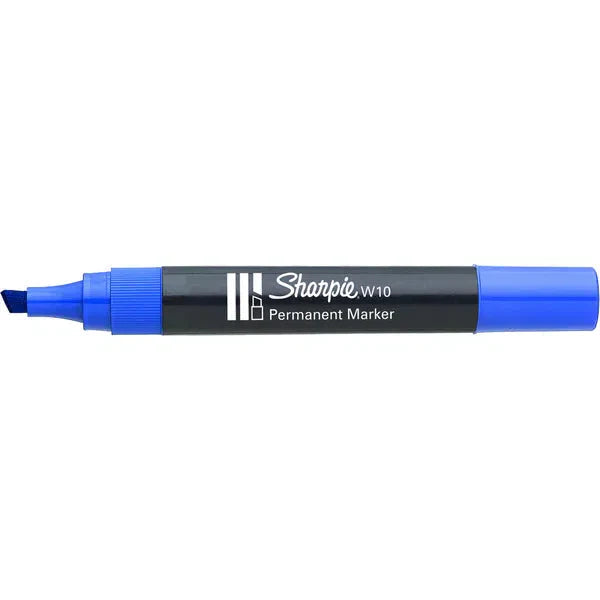 Sharpie W10 Blue Permanent Marker Chisel Tip