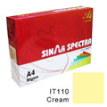 Sinar Spectra Colour Paper A4 80 Gsm IT 110 Cream Colour