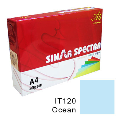 Sinar Spectra Colour Paper A4 80 Gsm IT 120 Ocean Colour