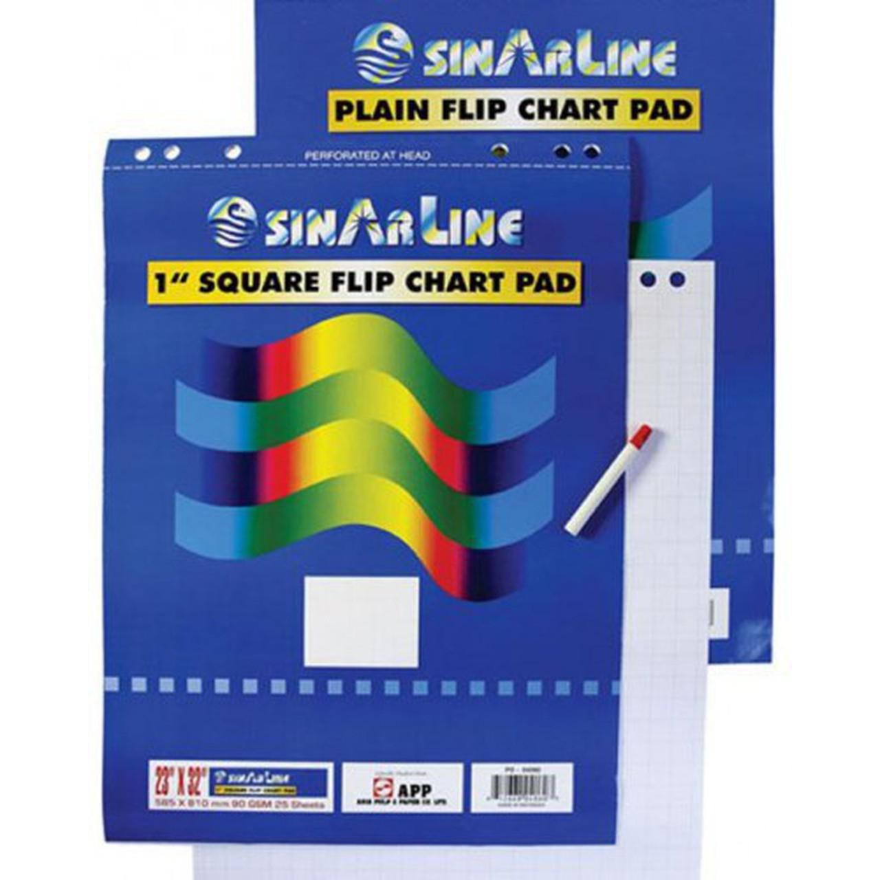 Sinarline Plain Flip Chart A1 Pad 25 Sheets