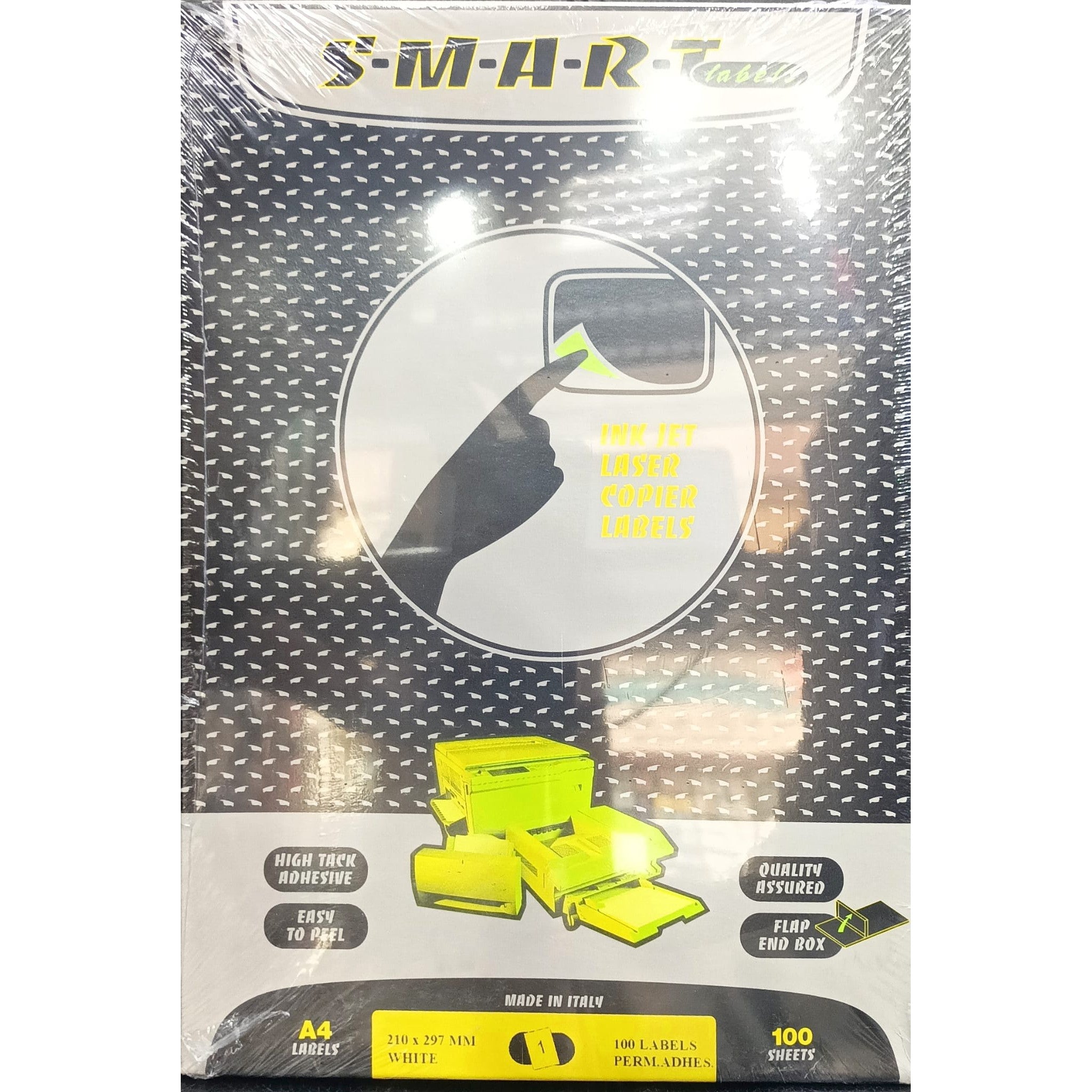 Smart Label Sticker A4 210 X 297Mm 100 sheets White Plain