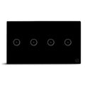 Smart Light Switch 4 Gang WiFi - Black