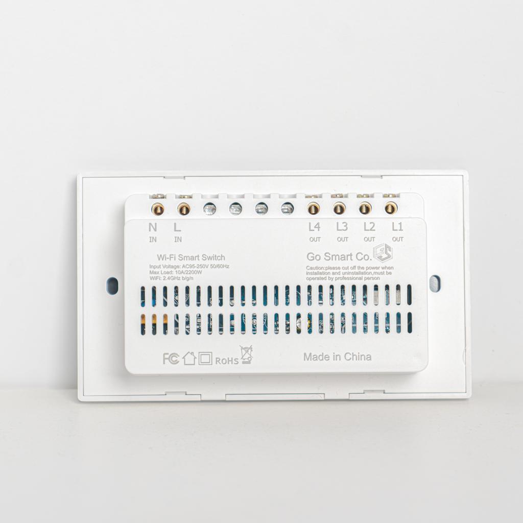 Smart Light Switch 4 Gang WiFi - White