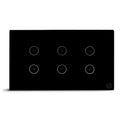 Smart Light Switch 6 Gang WiFi - Black