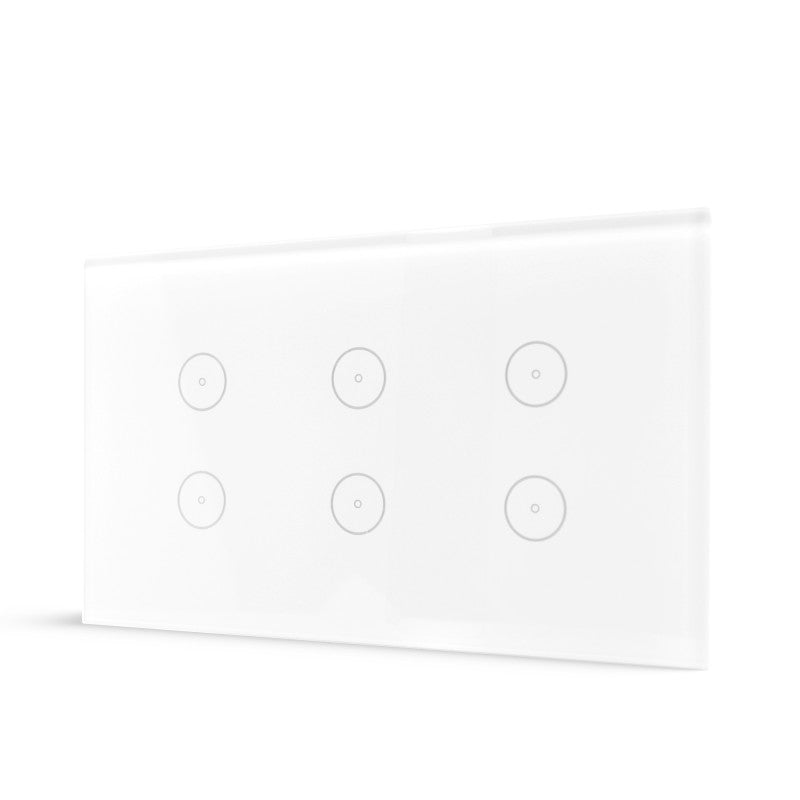 Smart Light Switch 6 Gang WiFi - White