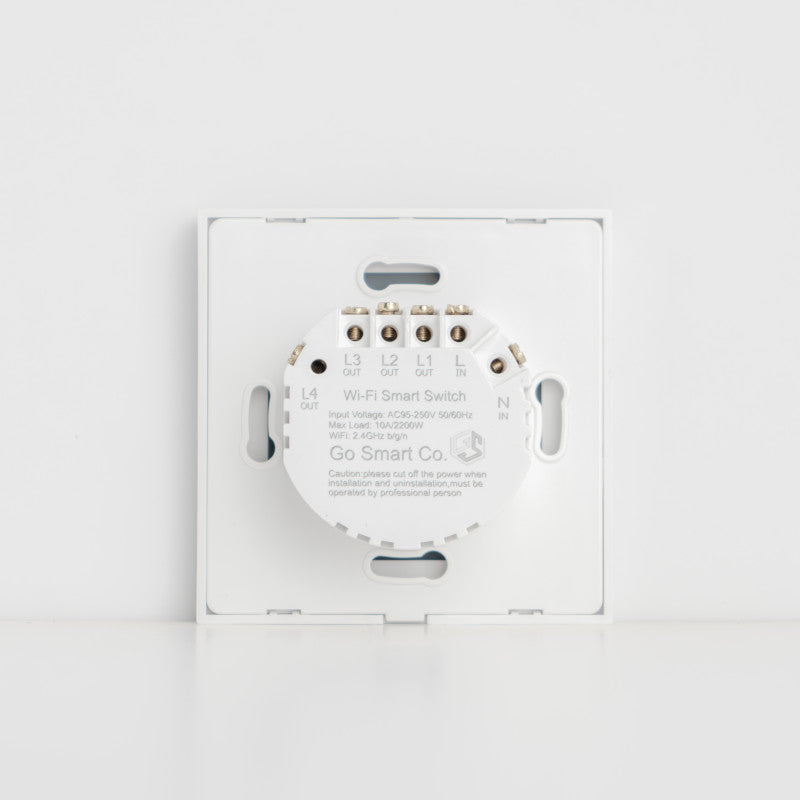 Smart Switch Light 4 Gang Small WIFi - White