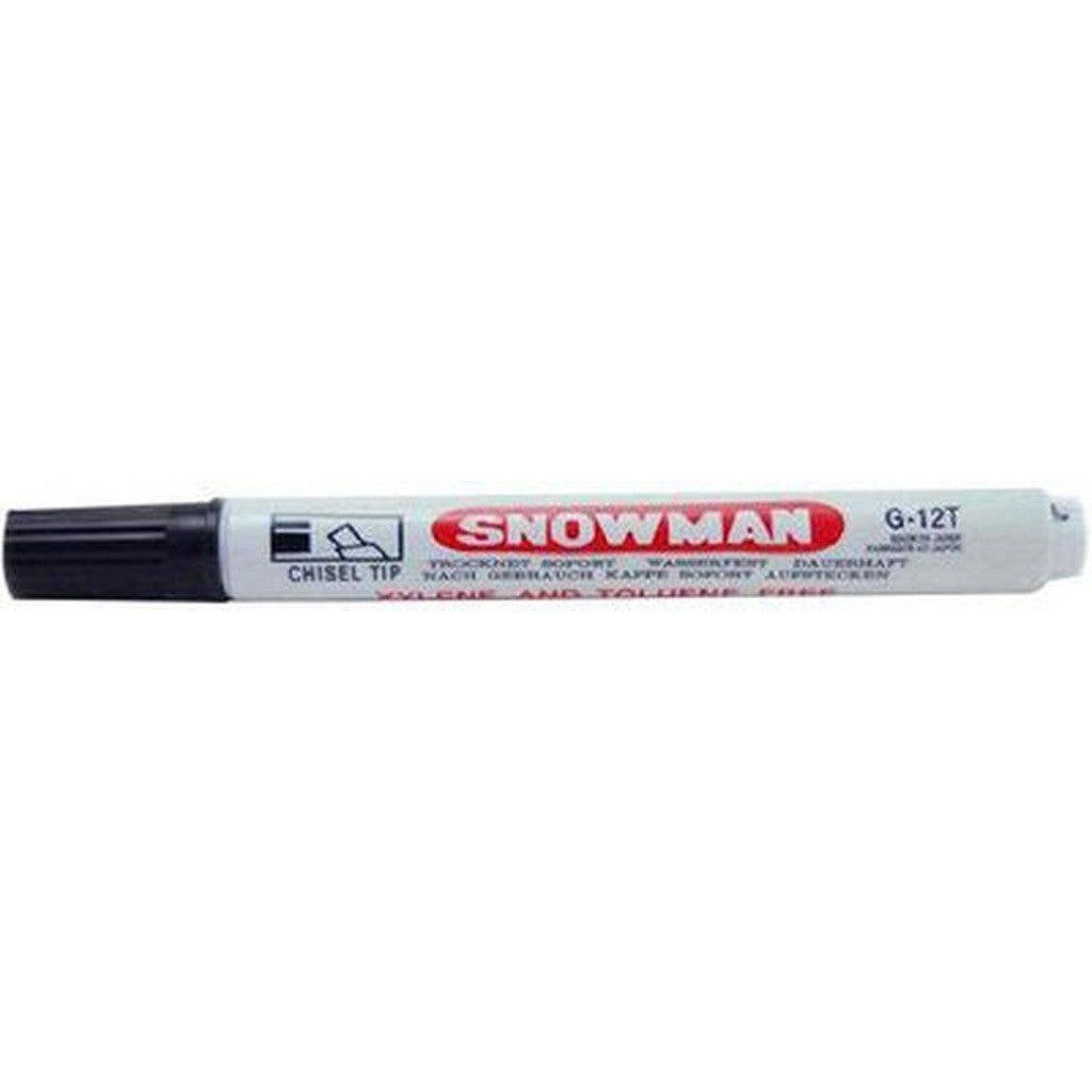 Snowman Permanent Marker Chisel Tip