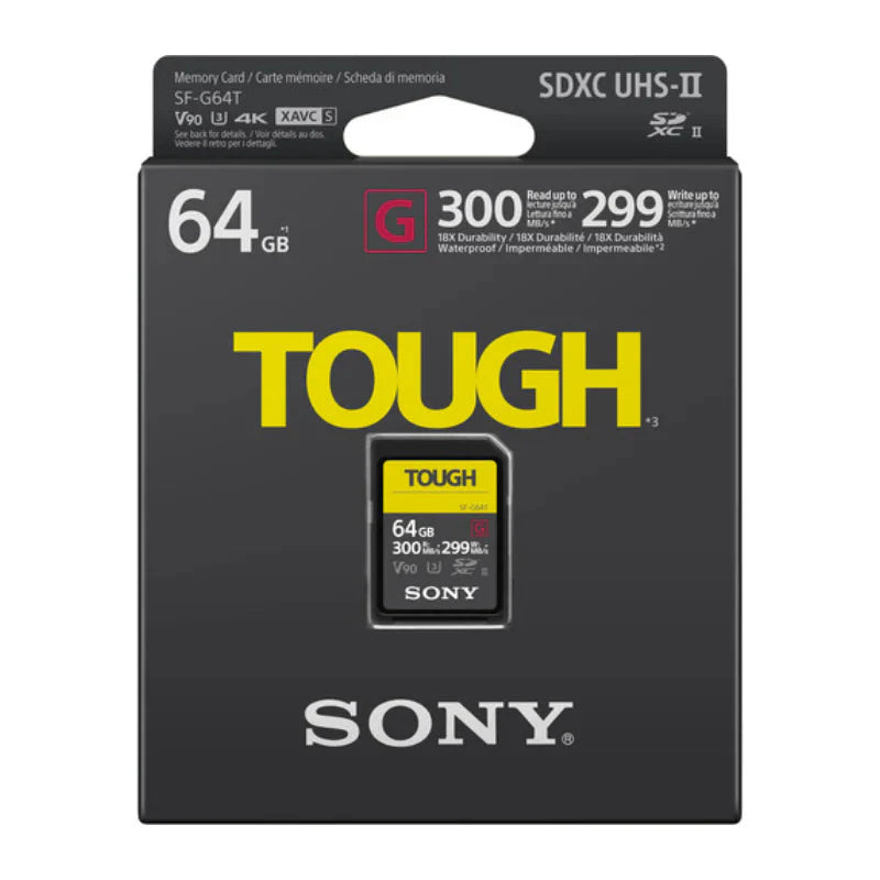 Sony SF-G64T/T1 64GB TOUGH Series UHS-II SDXC Memory Card
