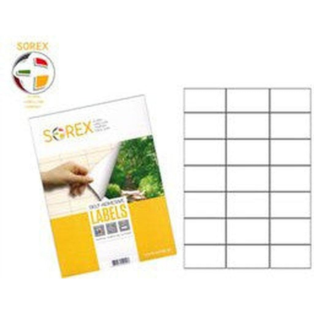 Sorex Labels A4 70X37 100 Sheets White
