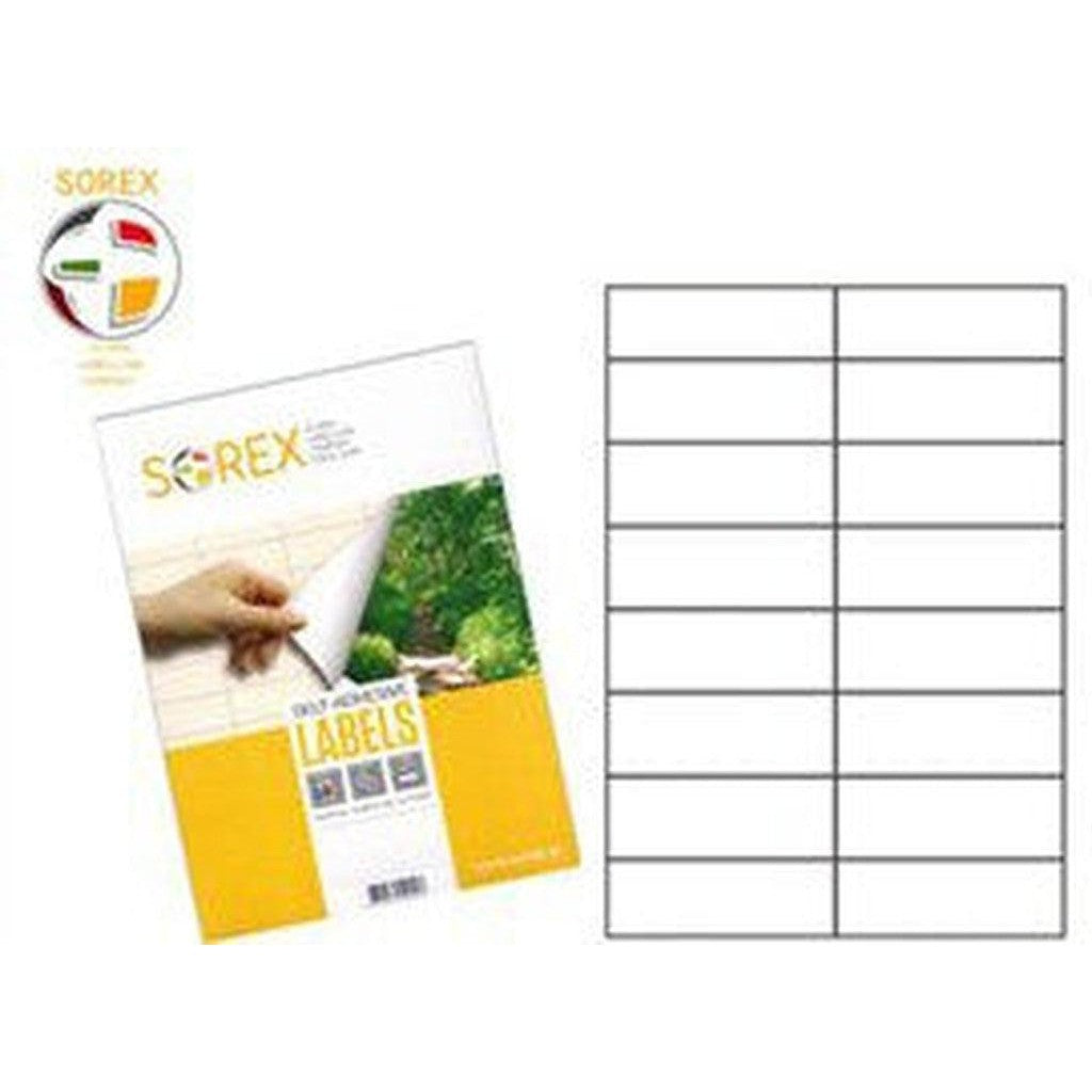 Sorex Lables 105X37 Mm- 100 Sheets/Per Pack