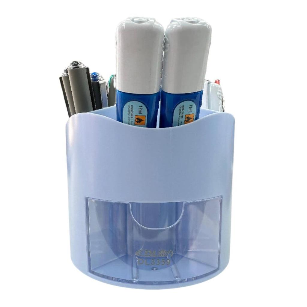 SpinSort 360° Rotating Plastic Pen Holder 5 Compartments