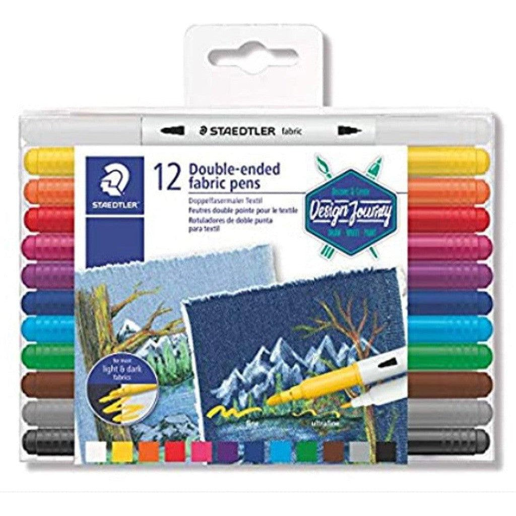 Staedtler 12 Double Ended Fabric Pens