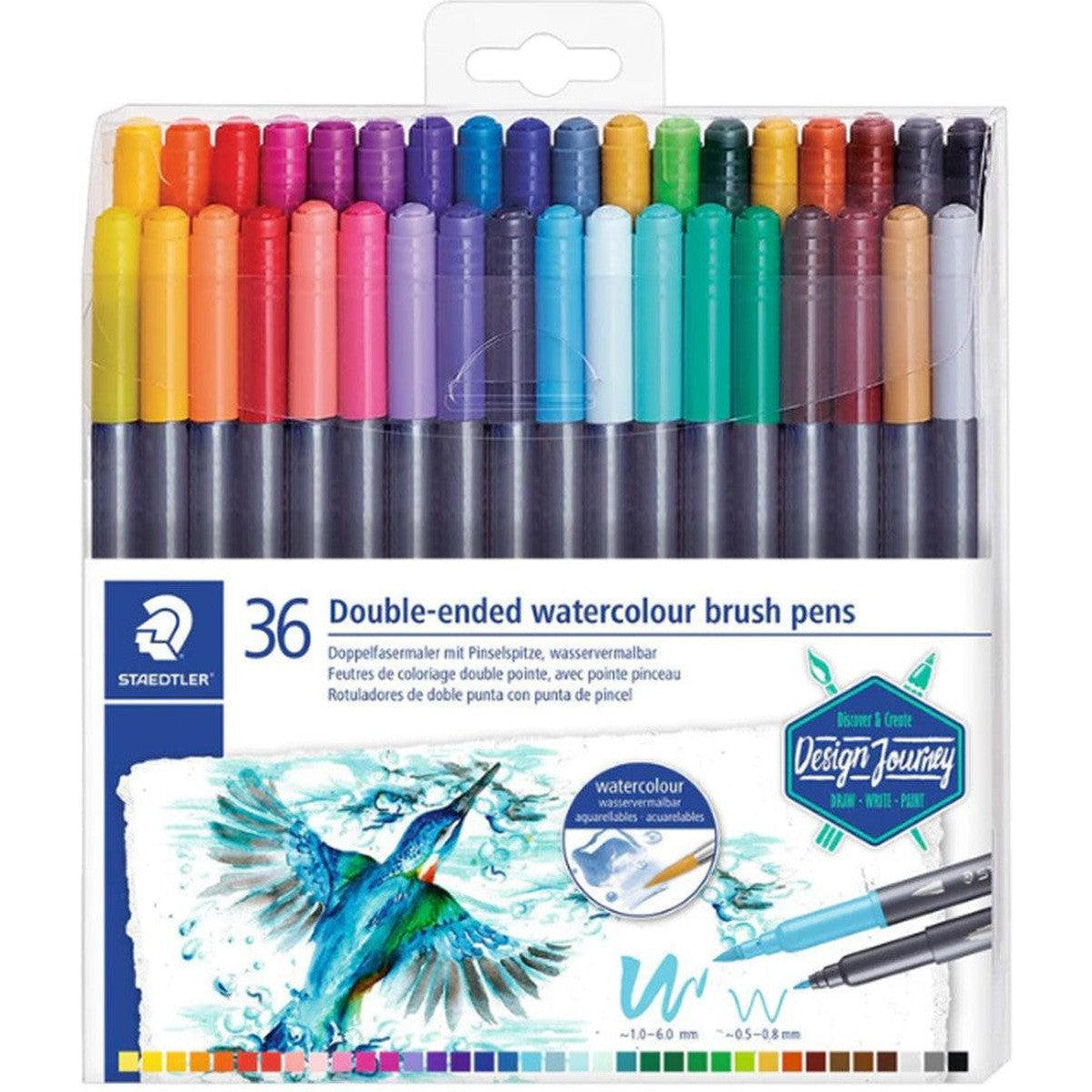 Staedtler Double Ended Watercolour Brush Pen 36