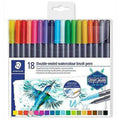 Staedtler Double Ended Watercolour Brush Pens 18