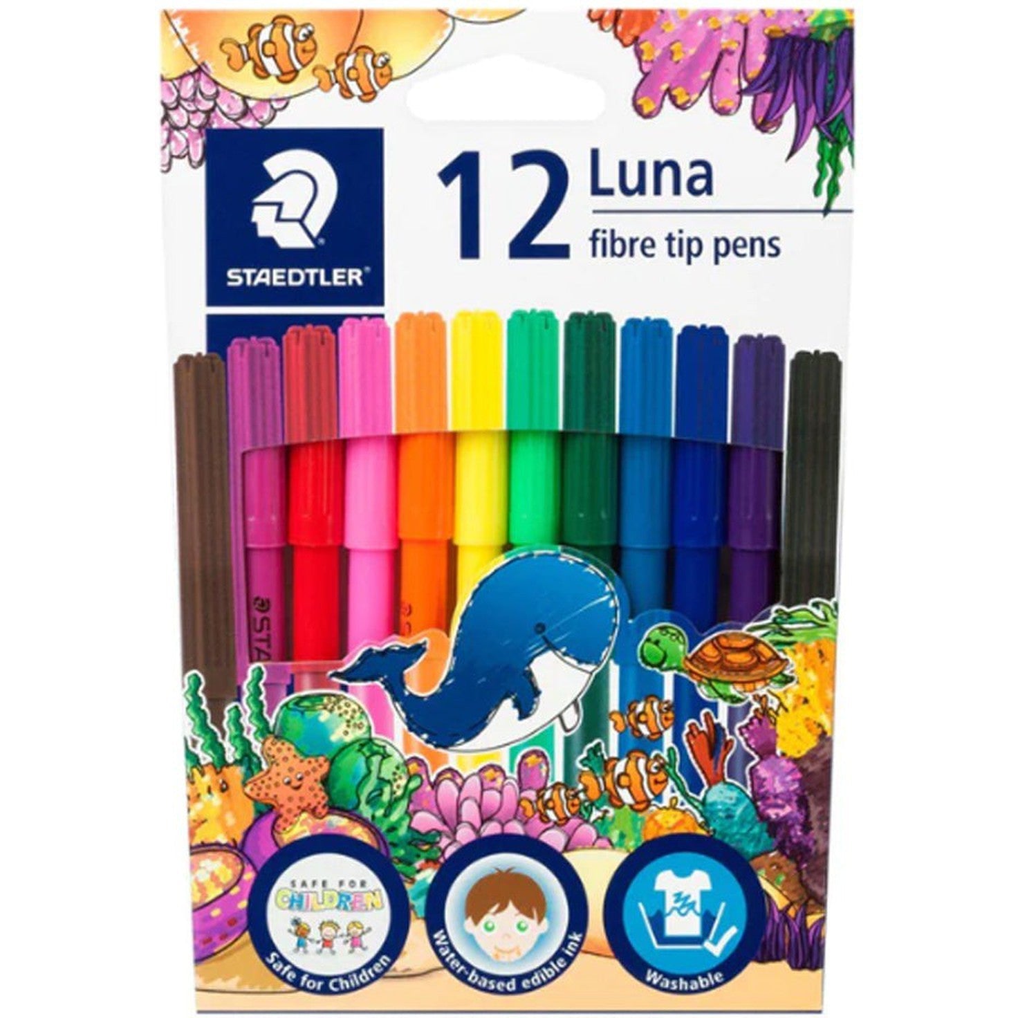 Staedtler Luna Felt Tip Colored Markers 12