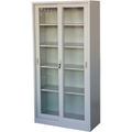 Steel File Cabinet / Locker With Sliding Glass Door