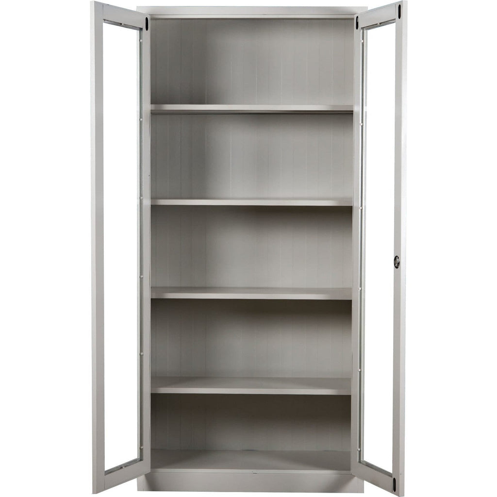 Steel File Cabinet With Glass Door 5 Shelves