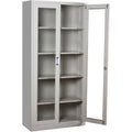 Steel File Cabinet With Glass Door 5 Shelves