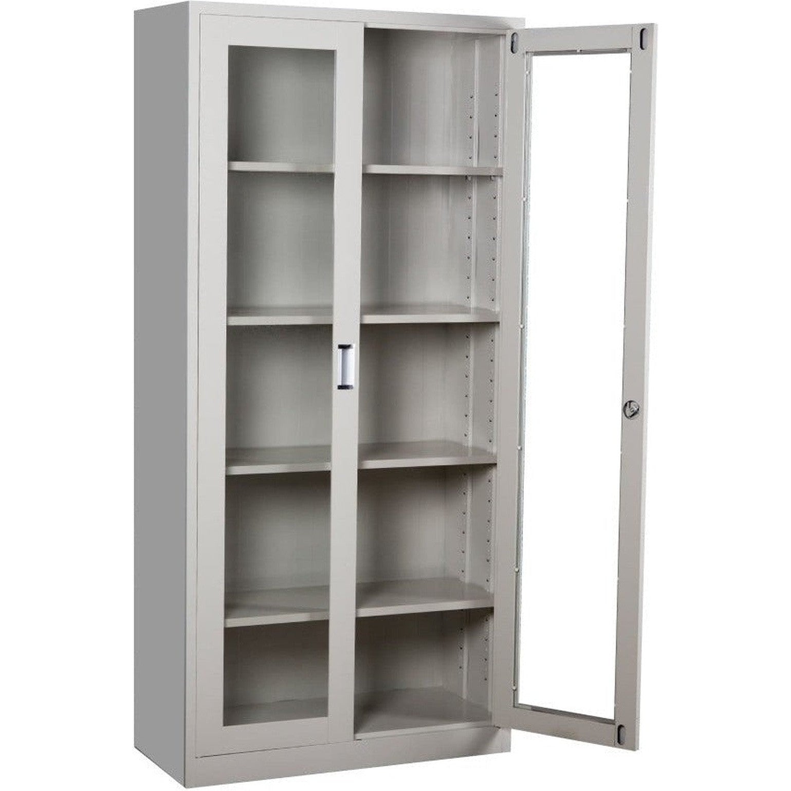 Steel File Cabinet With Glass Door 5 Shelves