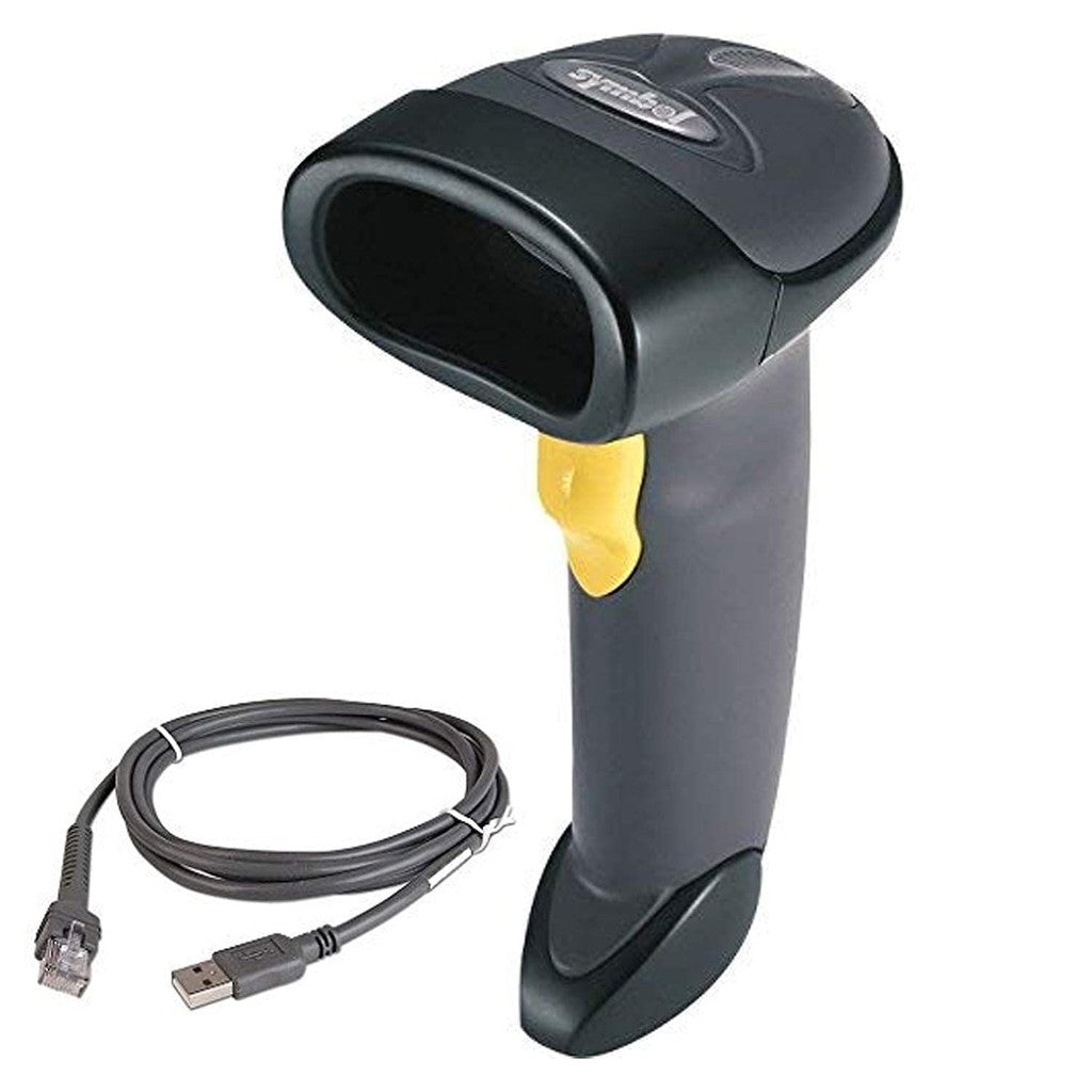 Zebra LS2208-SR20007R-UR 1D Laser Barcode Scanner with Stand (USB, Black)