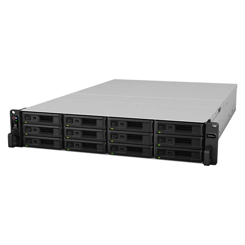 Synology RackStation RS3621xs+ - 216TB / 12x18TB / SATA / 12-Bays / USB / LAN / Rack (2U)