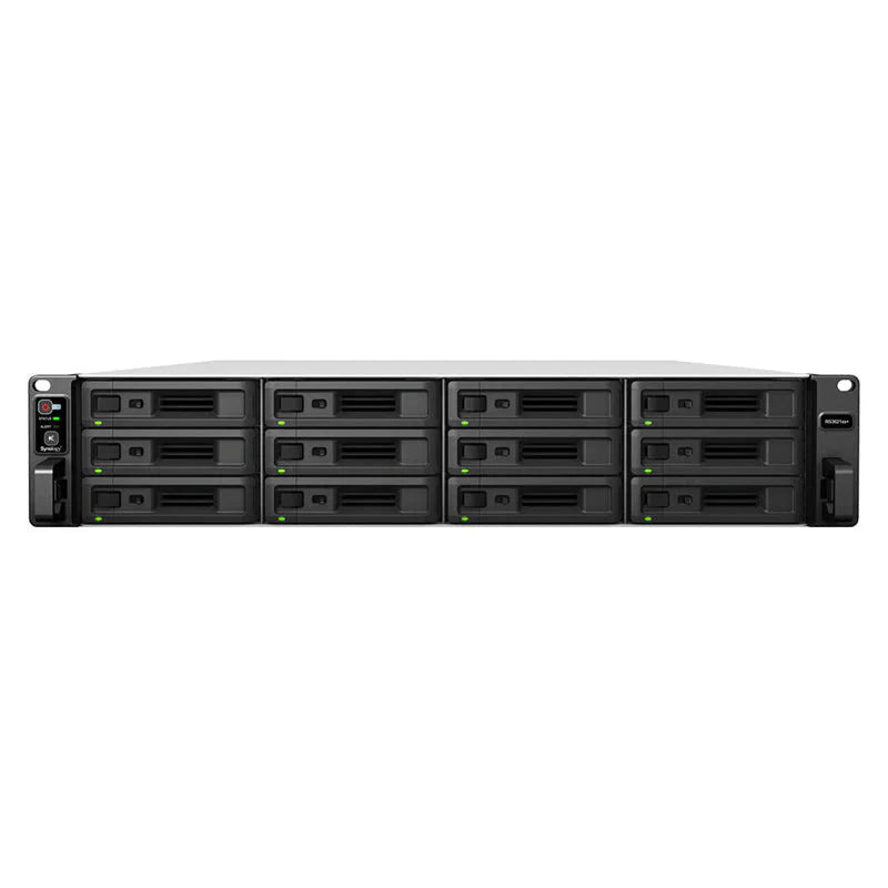 Synology RackStation RS3621xs+ - 216TB / 12x18TB / SATA / 12-Bays / USB / LAN / Rack (2U)