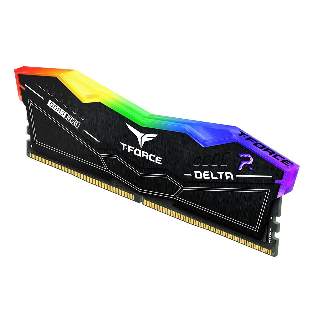 T-Force 16GB 5600MHz DDR5 Delta RGB Desktop RAM CL36, (16GB x1) Black