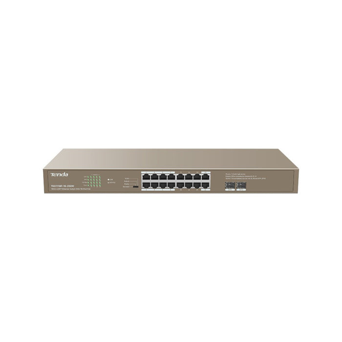 TENDA 16GE+2SFP Ethernet Switch With 16-Port PoE