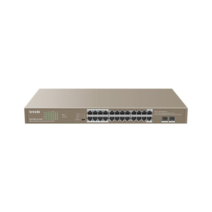 TENDA 24GE+2SFP Ethernet Switch With 24-Port PoE