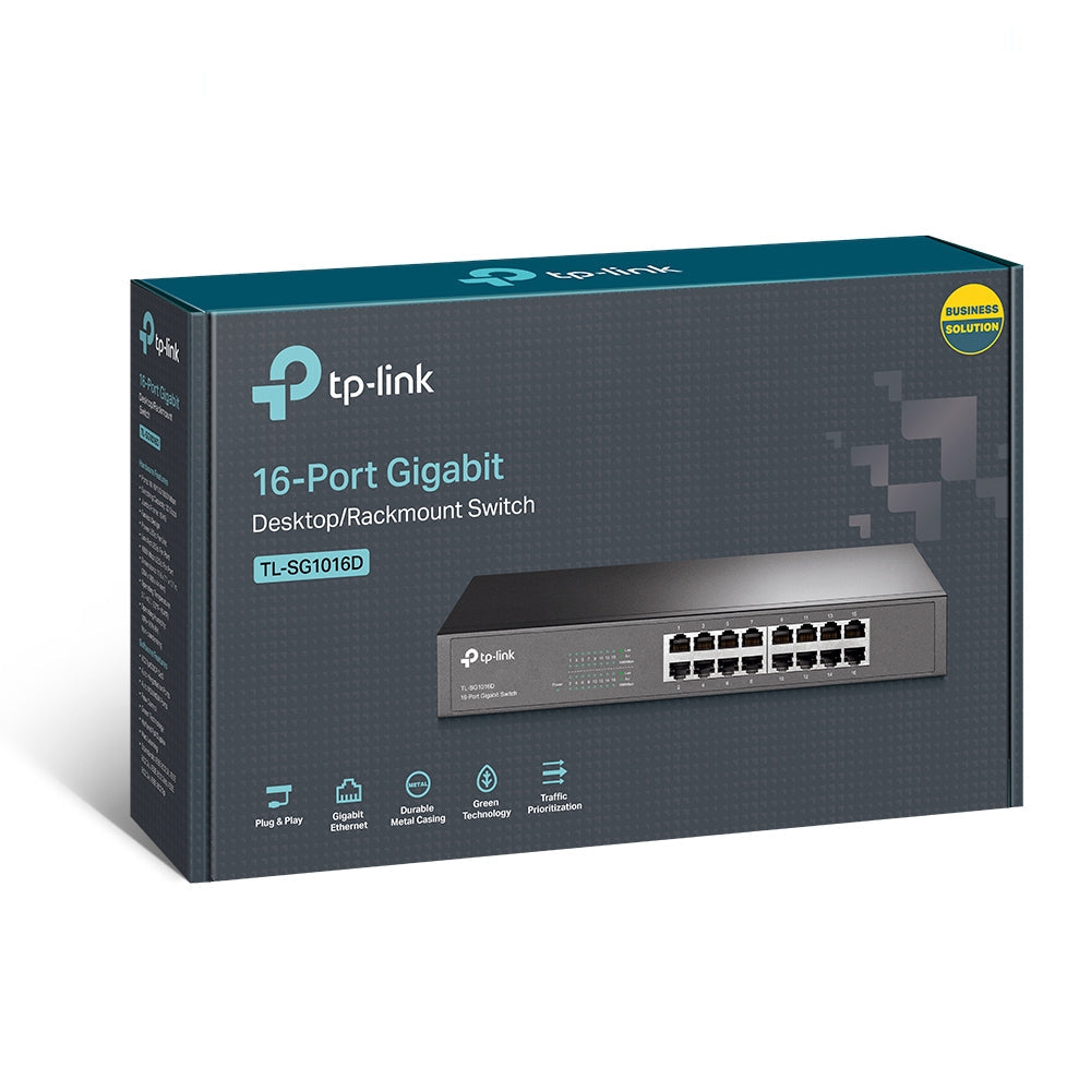 Tp-Link 16-Port Gigabit Desktop/Rackmount Switch Tl-Sg1016D