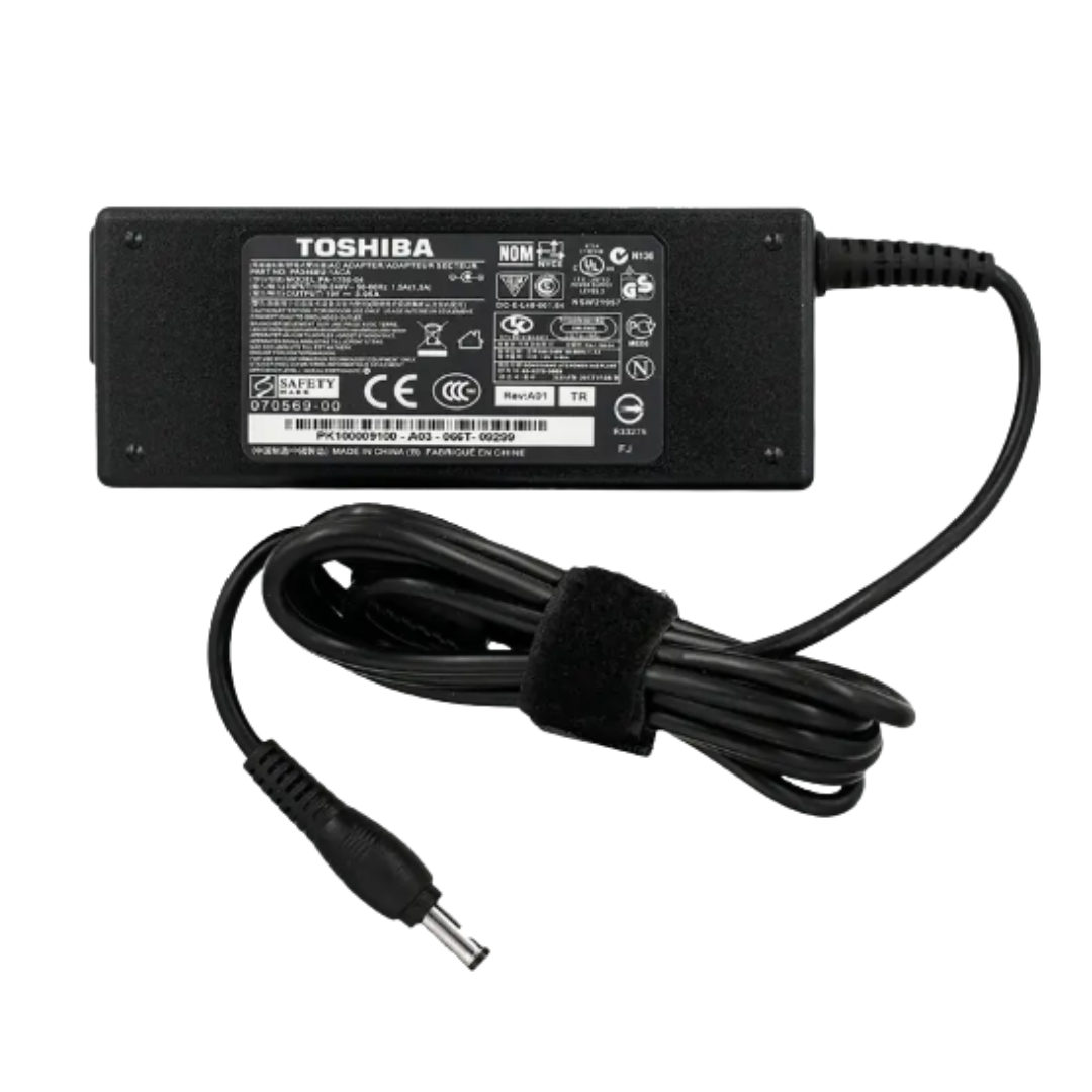 Toshiba Laptop Charger with Power Cable – 75W 19V 3.95A (5.5×2.5mm)