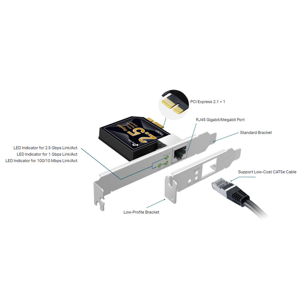TP-LINK (TX201) 2.5 Gigabit PCIe Network Adapter - LAN / PCI Express
