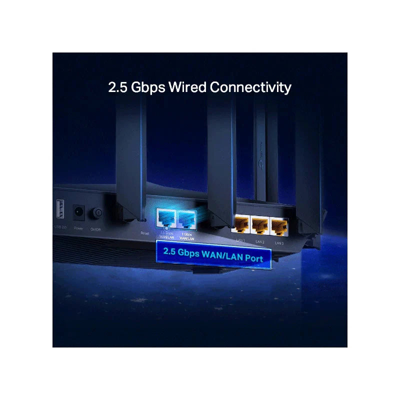 TP-Link Archer AX90 (AX6600) Tri-Band Wireless Router - 5GHz (4804 Mbps) / Gigabit WAN / Gigabit LAN