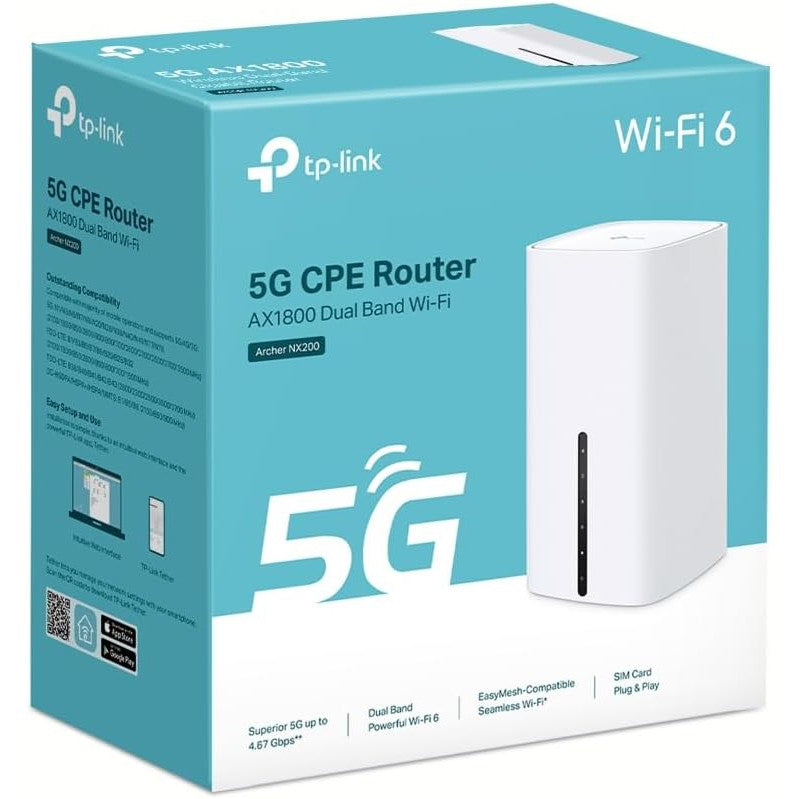 TP-Link (Archer NX200) 5G AX1800 Wireless Dual-Band Gigabit Router - 5 GHz(1201 Mbps) / WAN / LAN