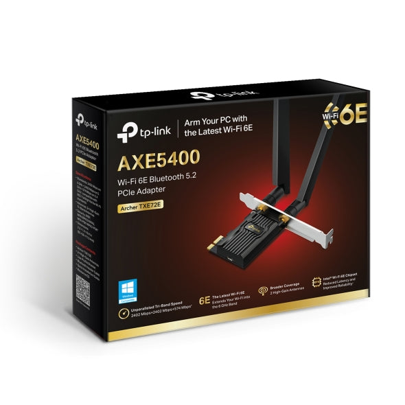 TP-Link Archer TXE72E AXE5400 Wi-Fi 6E Bluetooth 5.3 PCIe Adapter