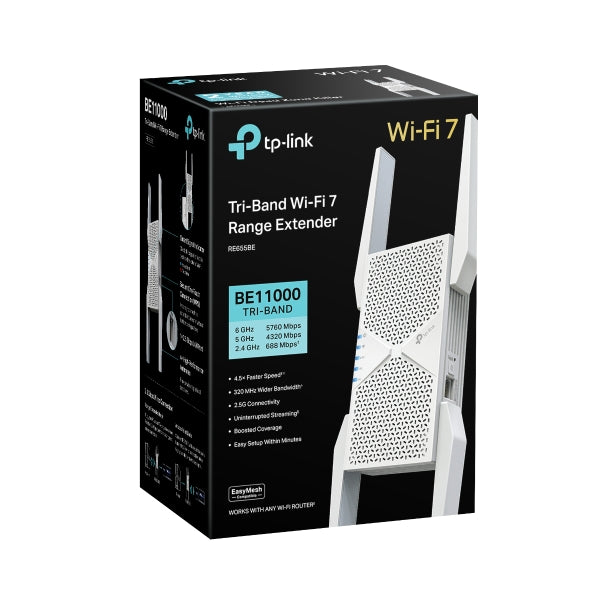 TP-Link BE11000 Tri-Band Wi-Fi 7 Range Extender