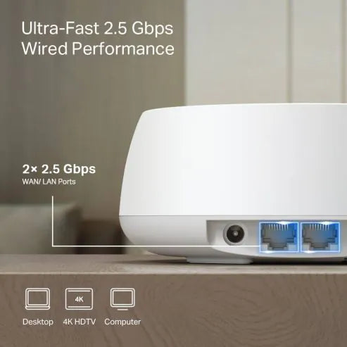 TP-Link Deco BE25 BE3600 Whole Home Mesh WiFi 7 System 2.5G, 3-Pack