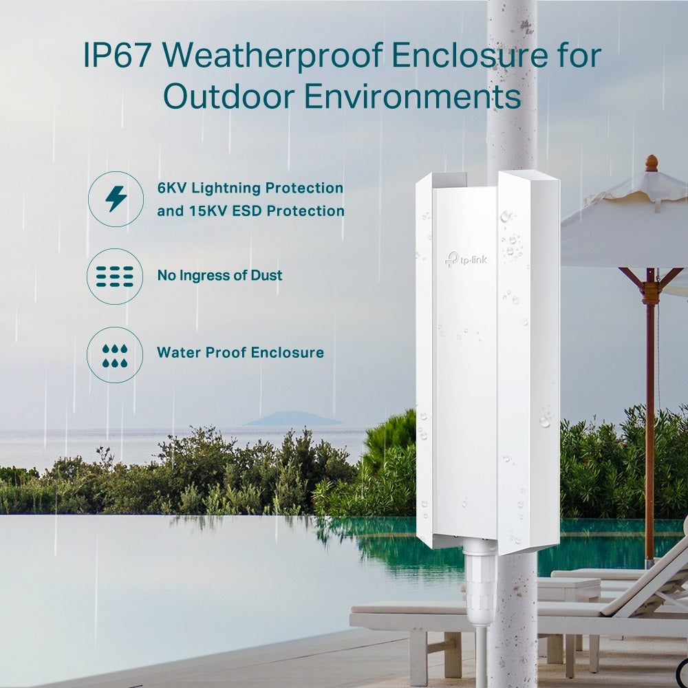 TP-Link EAP610-Outdoor (AX1800) Outdoor WiFi 6 Access Point - 5GHz (1201 Mbps) / Gigabit LAN