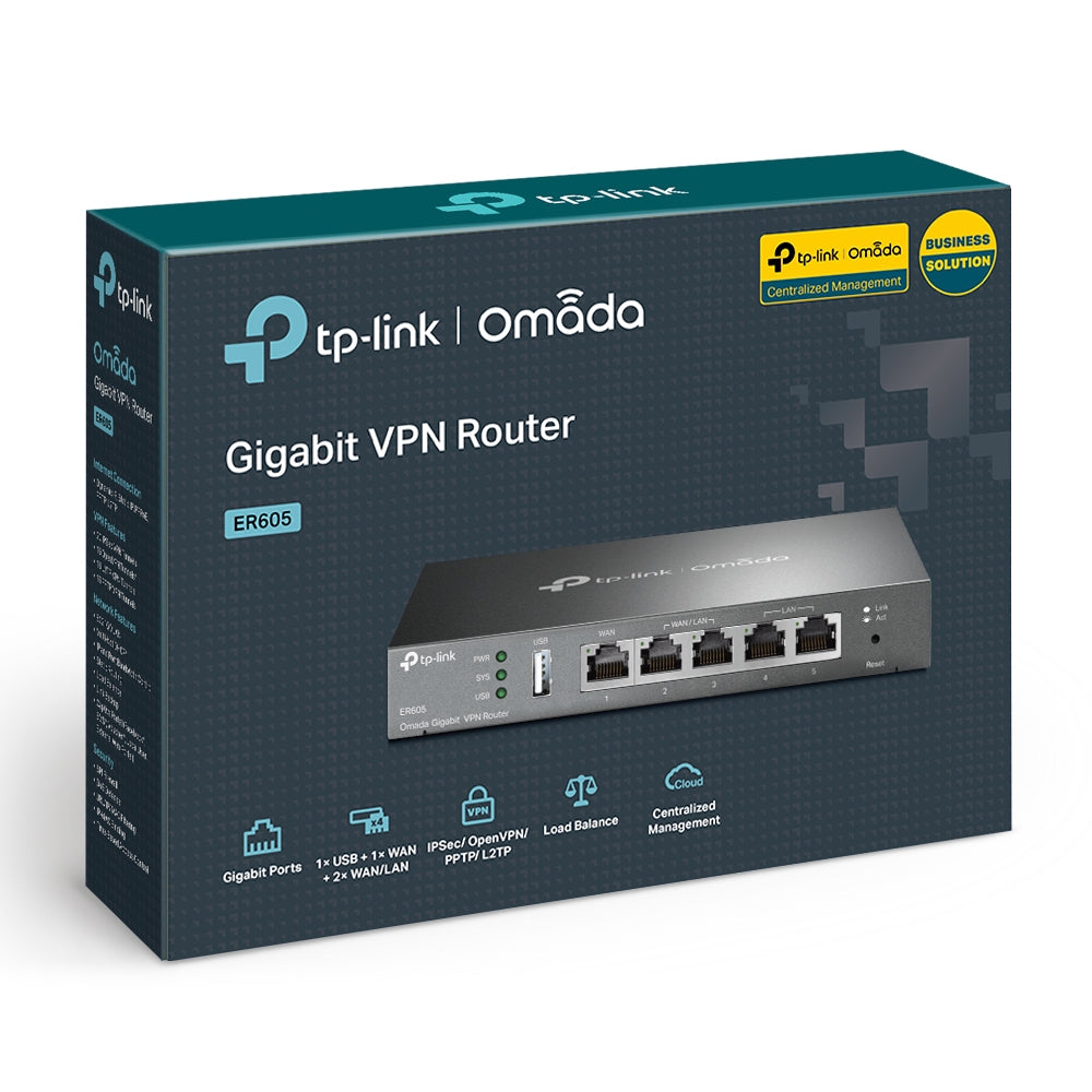 TP-Link (ER605) Omada Gigabit VPN Router - Gigabit WAN / Gigabit LAN