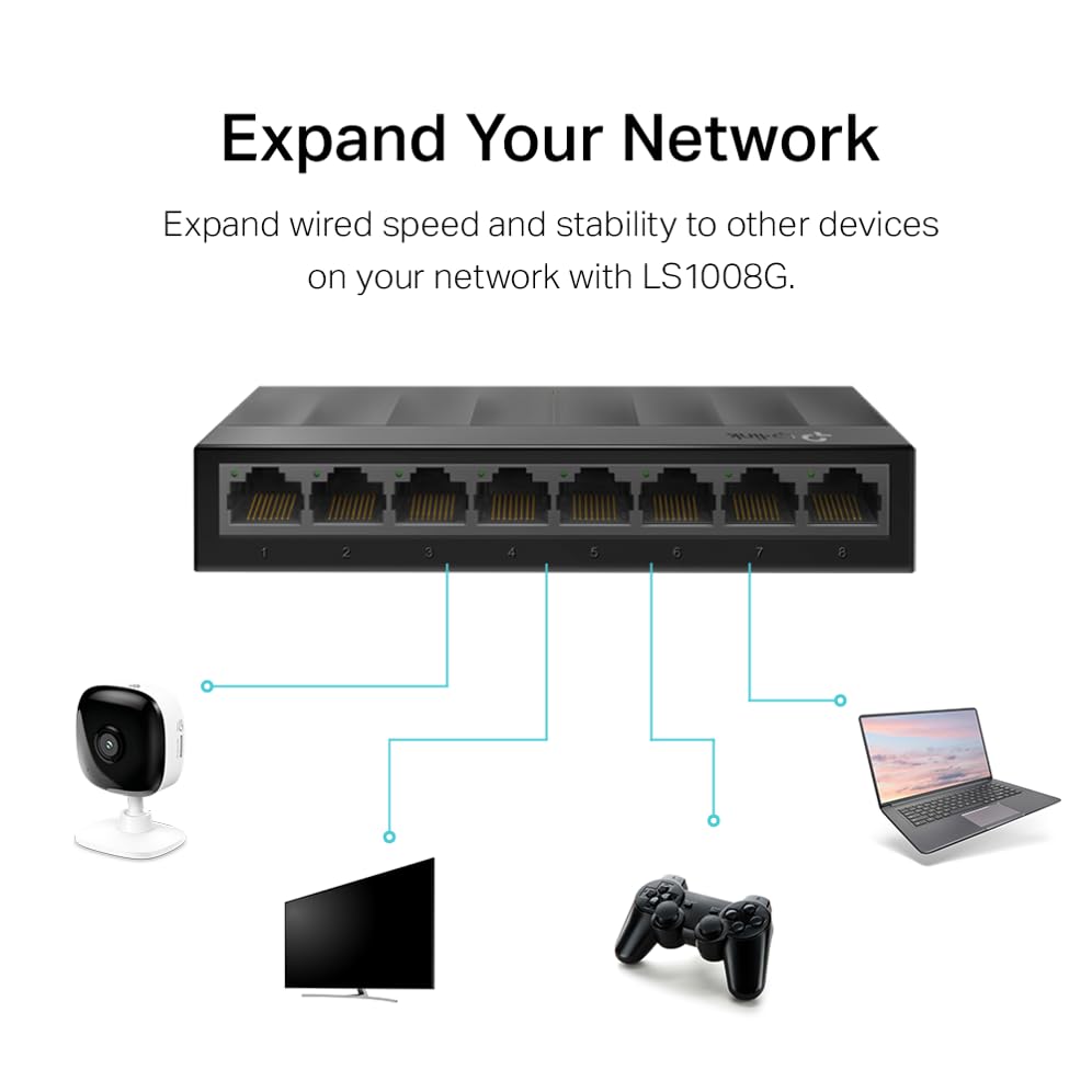 TP-Link LS1008G 8-Port Gigabit Desktop Switch