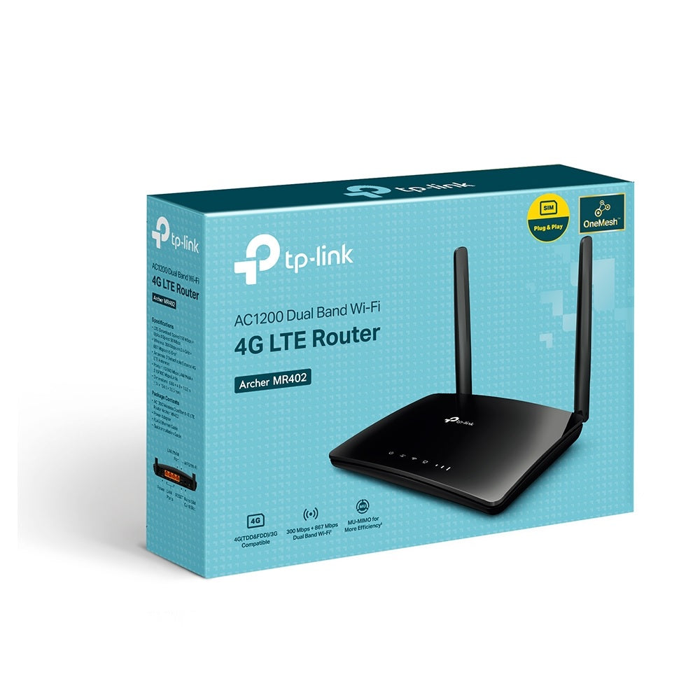 TP-Link MR202 AC750 Wireless Dual Band 4G LTE Router