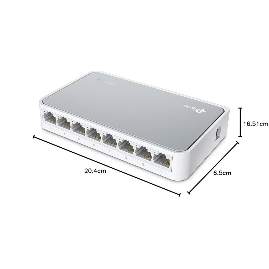 TP Link SF1008D 8-Port Fast Ethernet Network Switch 10/100Mbps