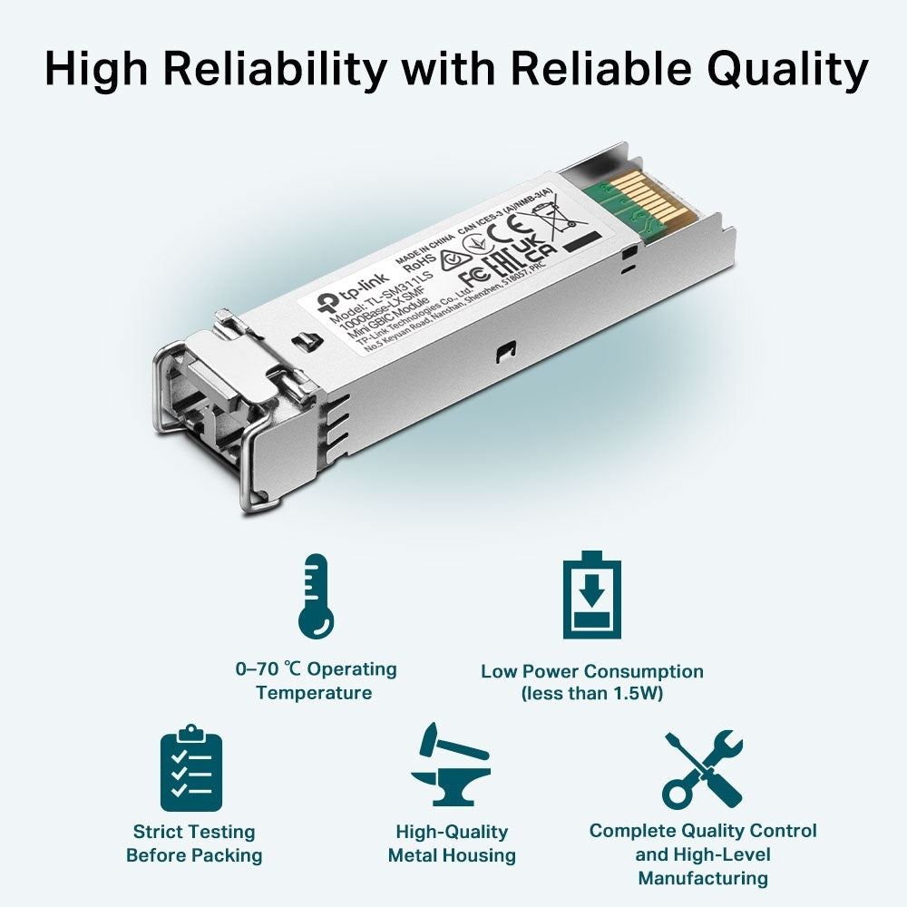 TP-Link SM311LS Single-mode MiniGBIC Fiber Module Card
