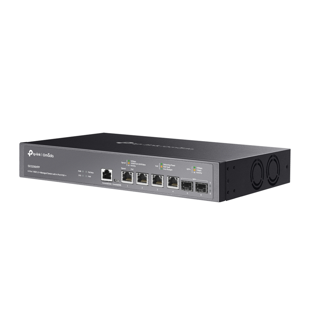TP-Link SX3206HPP Omada 6-Port 10GE L2+ Managed Switch with 4-Port PoE++