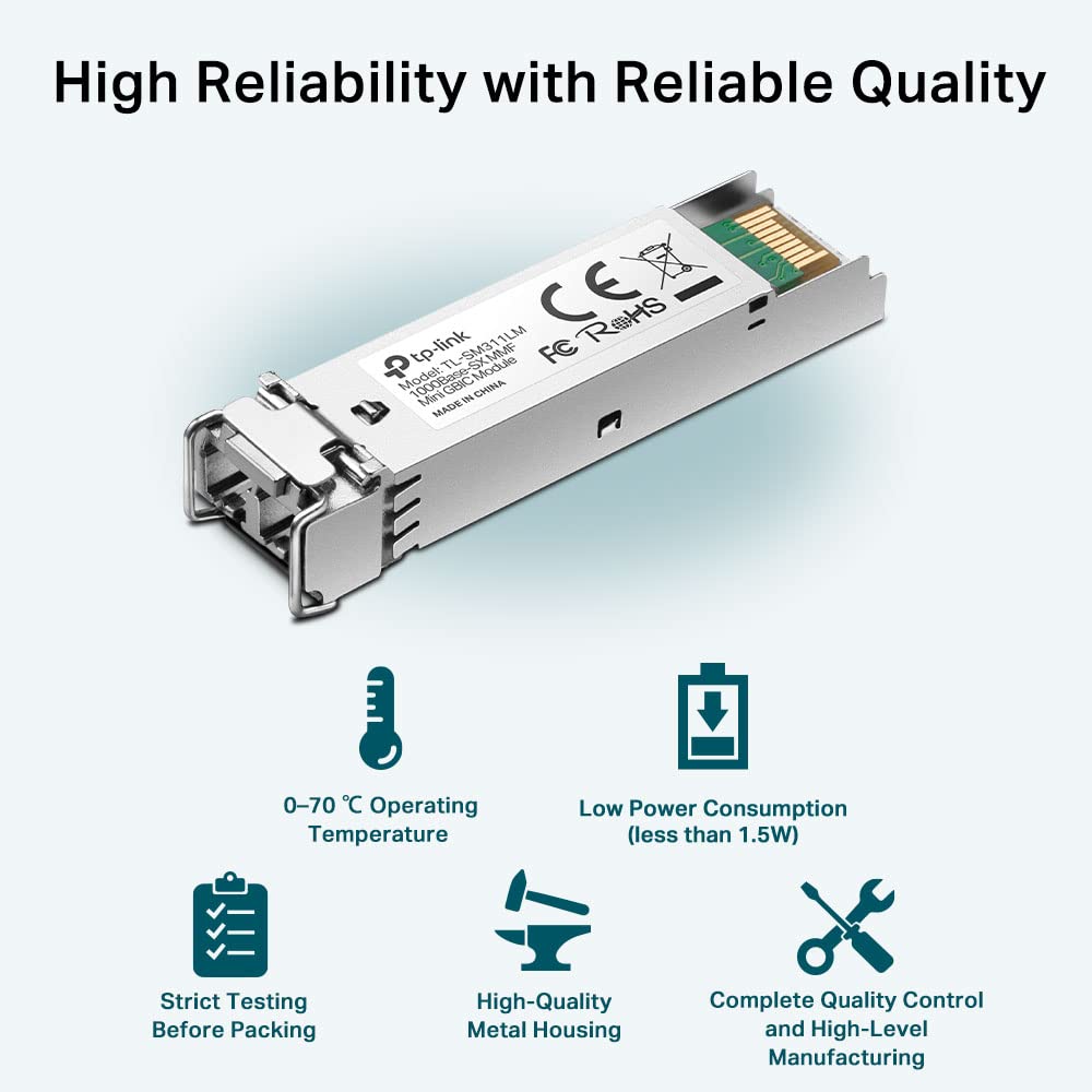 TP-Link (TL-SM311LM) MiniGBIC Module - Up to 550m / 1.25Gbps / LC/UPC